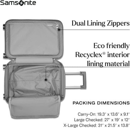 Samsonite UpLIFT X-Large Checked Hardside Luggage with Spinner Wheels - Airline-Approved, TSA Lock, Adjustable Handle System - Polycarbonate Hard Suitcase for Ultra Lightweight Travel - Silver Shimmer
