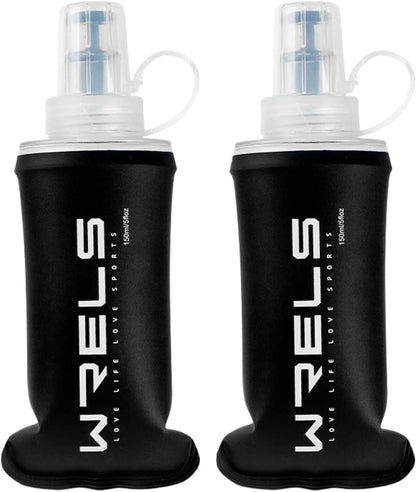 Folding Soft Flask Portable Collapsible Running Lightweight Water Bottle for Outdoor Sports,Travel with Mouthpeice Cover