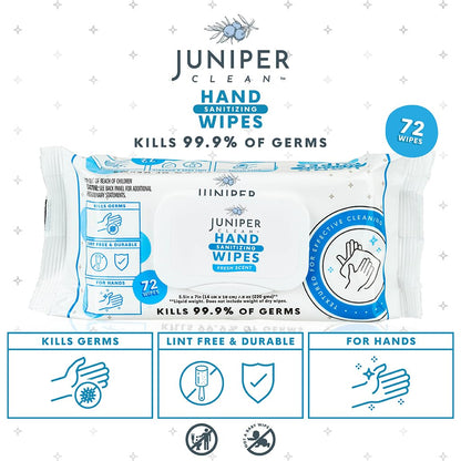 3 Pack Hand Sanitizing Wipes, Alcohol Free 216 Count Disposable Hand Sanitizer Wipes, Fresh Scent, Lint Free & Durable