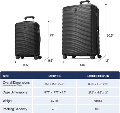 Travelpro Maxlite Air V2 Hardside Expandable Luggage, 8 Spinner Wheels, Lightweight Hard Shell, TSA lock, Cabernet, 2-Piece Set (21/28)