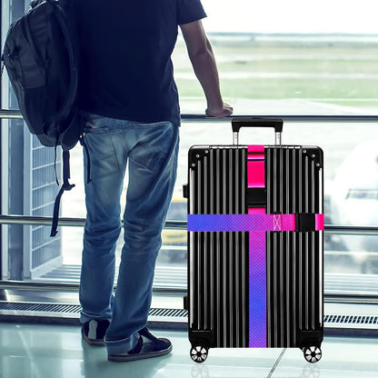 Luggage Straps for Suitcases TSA Approved-2 Pack Bright Personalized Luggage Belt Strap for Suitcase/Carry On Bag Luggage Accessories for Travel (Gradient)