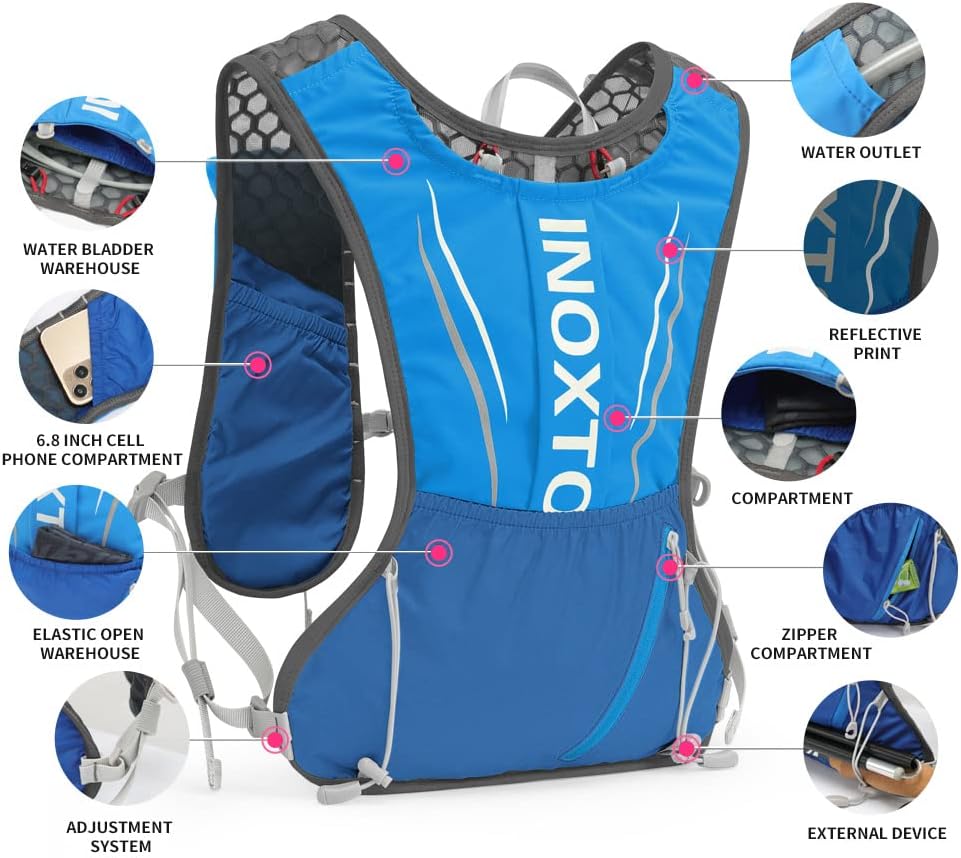 Running Hydration Vest for Men Women Water Backpack for Running 3L Running Hydration Pack for Trail Running Marathon Race Hiking