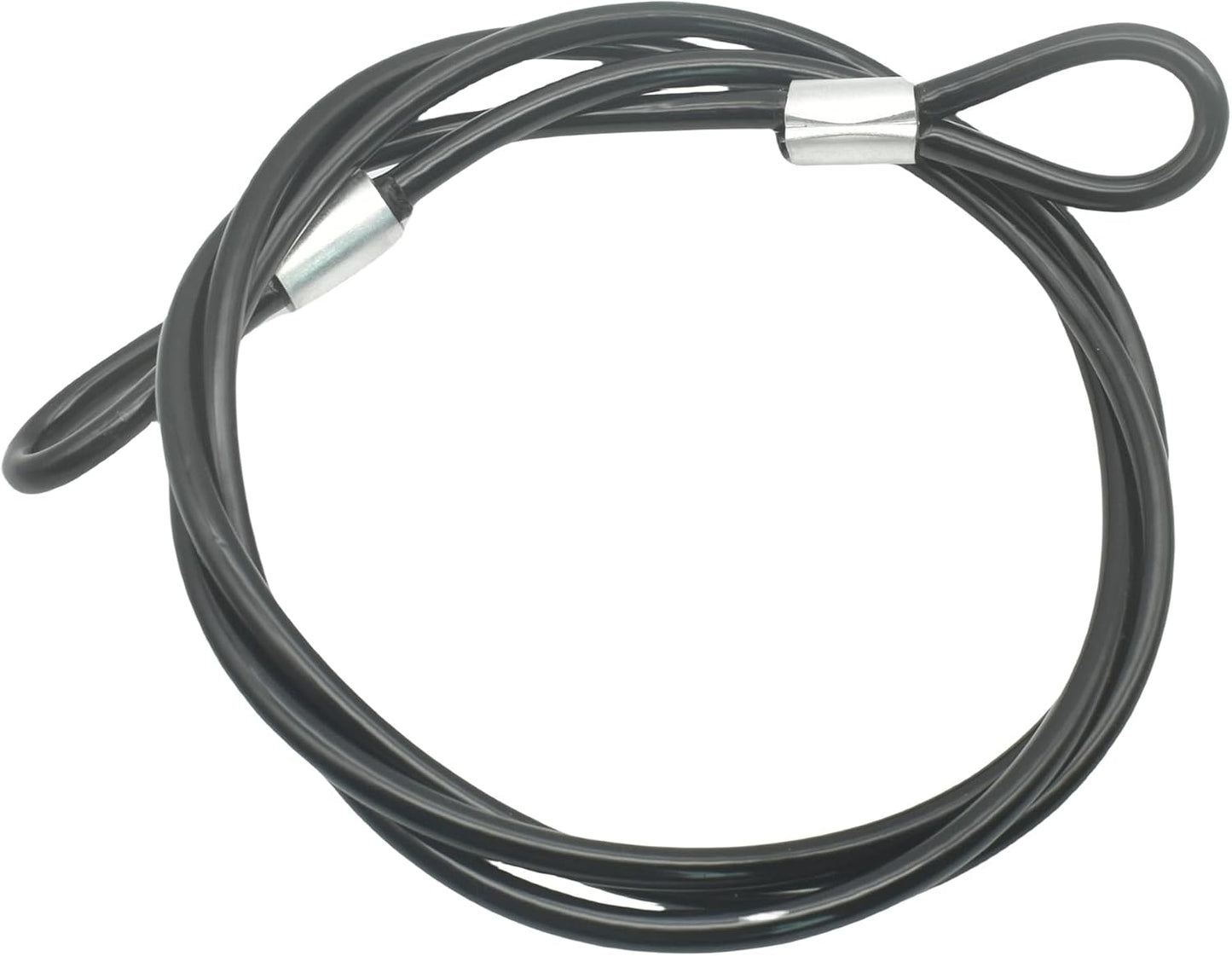 8FT 6mm Stainless Steel Security Cable Lock,Braided Steel Vinyl Coated Safety Cable Luggage Lock,Flexible Steel Cable Security Wire Rope Double Loop
