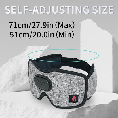 Heated Eye Mask with Bluetooth Headphones SYPVRY Wireless Sleep Eye Mask Headphones for Sleeping with Temperature & Timer Control, Warm Eye Compress USB Heated Mask for Dry Eyes Style,Grey