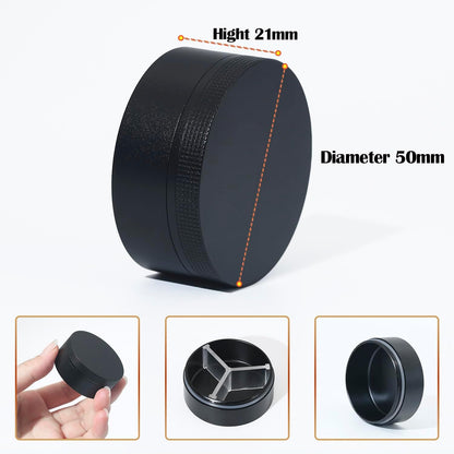 Small Pill Case 3 Compartments, Metal Round Portable Pill Box, Waterproof Travel Pill Organizer, Pocket Purse Medicine Vitamin Holder EDC Container (Black)