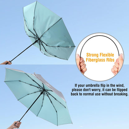 G4Free UPF 50+ UV Protection Large Travel Umbrella 42/46 Inch Auto Open Close Windproof Sun Blocking Umbrella