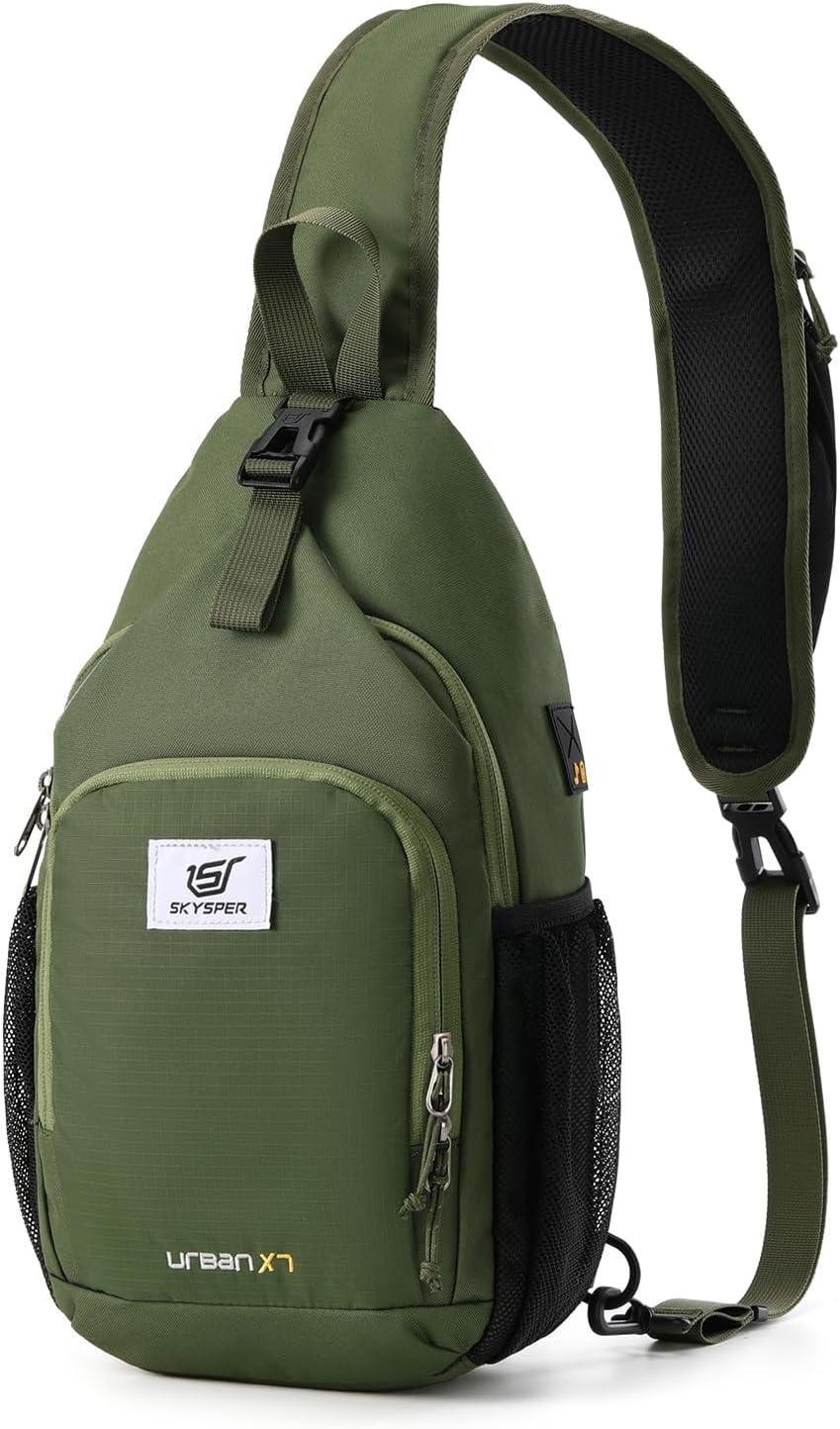 SKYSPER Sling Bag RFID Crossbody Sling Backpack Cross Body Shoulder Bag Travel Hiking Daypack for Women Men