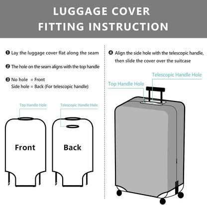 Travelkin Luggage Cover Washable Suitcase Cover Suitcase Protector Anti-scratch Suitcase cover Fits 18-32 Inch Luggage(M for 22-25 Inch Luggage)