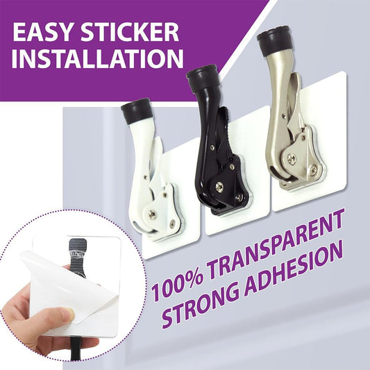 Door Stopper with Adhesive Bracket Stickers, No Drilling or Tools Needed, Available for All Doors, Door Holder, Heavy Door Stop, KickDown Door Stoppers, Bottom of Door by HASHI (Black/Bracket 2pack)