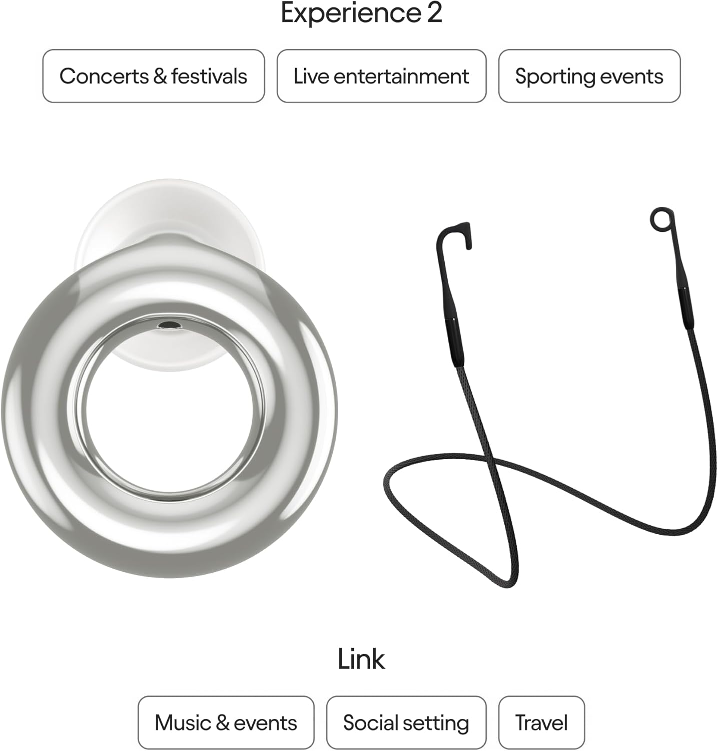 Loop Earplugs Experience Bundle Loop Experience 2 + Link | Reusable Ear Plugs for Live Events, Festivals, Motorcycles, Noise Sensitivity & More | 18 dB Noise Reduction