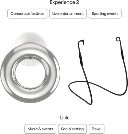 Loop Earplugs Experience Bundle Loop Experience 2 + Link | Reusable Ear Plugs for Live Events, Festivals, Motorcycles, Noise Sensitivity & More | 18 dB Noise Reduction