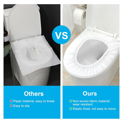 20 Pack Disposable Toilet Seat Cover Waterproof Non-Woven Fabric, Disposable Toilet Seat Covers for Travel, Disposable Seat Covers for Outing Hotel Hospital Public Toilet (Individual Package)