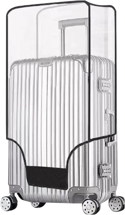Clear Suitcase Cover - 20 24 26 28 30 Inch Waterproof PVC Suitcase Cover - Transparent Travel Suitcase Wrap - Protective Cover Case for Wheeled Luggage (30-Inch)