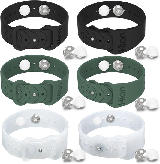 Motion Sickness Bracelets Sea Sickness Wristbands for Motion Sickness / Morning Sickness /Pregnancy Nausea Anti Nausea Bands Acupressure Wristband Motion Sickness Bands（3Pairs-Black+Green+Transparent）