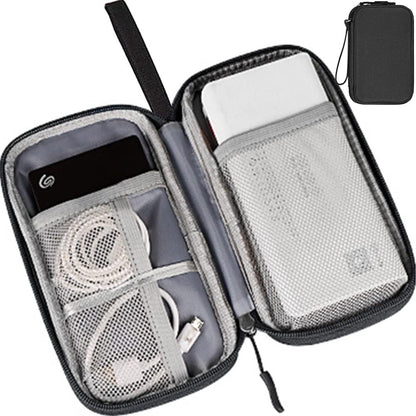 Electronics Accessories Bag / Electronic Organizer Case, Durable Small Electronics Accessories Storage Bag for Various USB, Cables, Hard Drive, Phone, Cords and Power Travel Gadget Carry Bag, Black