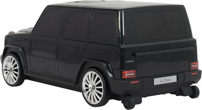 Best Ride On Cars Mercedes G-Class Suitcase Ride On Push Car, Carry-On Luggage for Travel, Realistic Car Look, Inbuilt Storage Space, Compact Size, For Kids Aged 2-6 Years, Large, Black