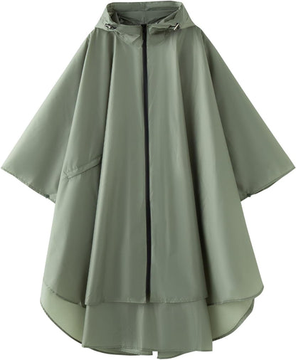 Cloak raincoat Unisex poncho Adult hooded men and women with pockets Mountaineering hiking rainstorm prevention