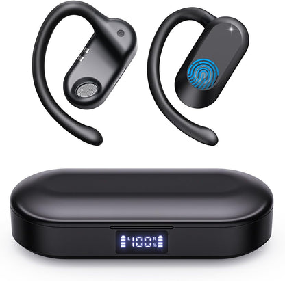 CXK AI Translation Earbuds Real Time 134 Languages 60H Playtime Translator Ear Buds Audifonos Traductores Inglés Español Wireless Earphones Bluetooth Headphones for Travel Business Learning Black