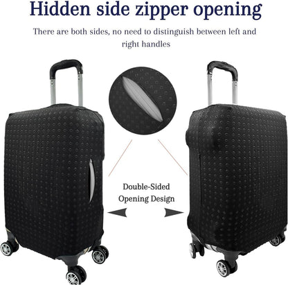 Luggage Cover, THome Protective Washable Suitcase Cover - Travel Elastic Spandex Suitcase Protector Fits 30 to 32 Inch Black