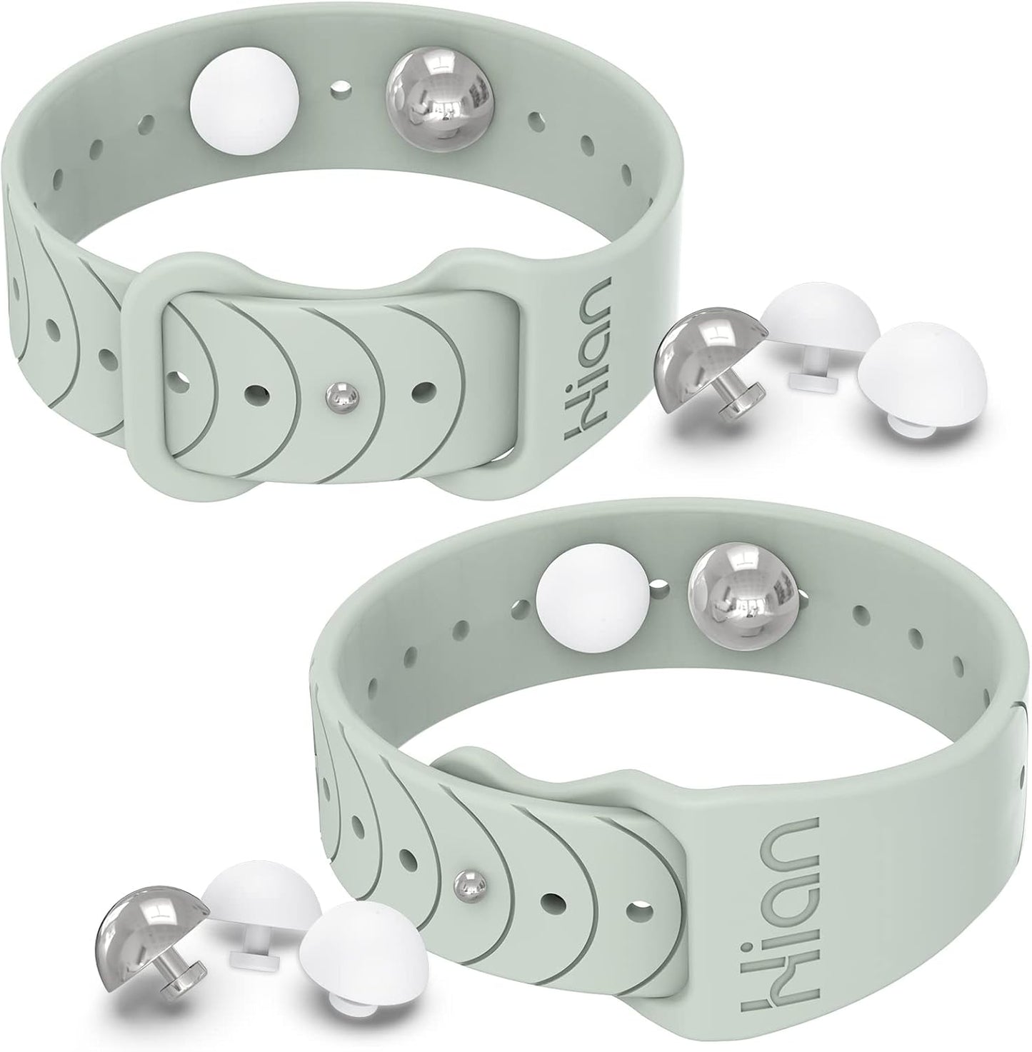 Hion Motion Sickness Bracelets Sea Sickness Wristbands for Motion Sickness/Morning Sickness/Pregnancy Nausea Anti Nausea Wristband Acupressure Nausea Bands Motion Sickness Bands（1Pair Beryl）