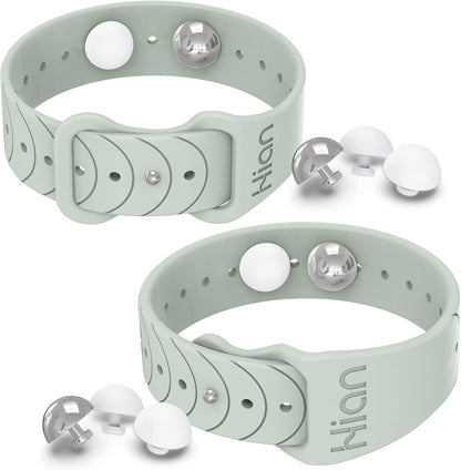 Hion Motion Sickness Bracelets Sea Sickness Wristbands for Motion Sickness/Morning Sickness/Pregnancy Nausea Anti Nausea Wristband Acupressure Nausea Bands Motion Sickness Bands（1Pair Beryl）
