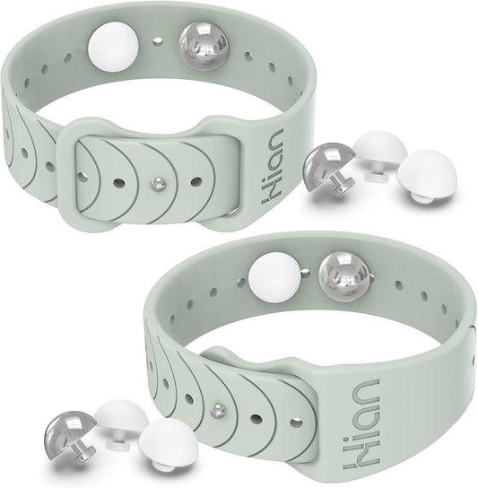 Hion Motion Sickness Bracelets Sea Sickness Wristbands for Motion Sickness/Morning Sickness/Pregnancy Nausea Anti Nausea Wristband Acupressure Nausea Bands Motion Sickness Bands（1Pair Beryl）