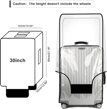 30-inch Luggage Cover Protector Clear PVC Waterproof Suitcase Covers, Travel Luggage sleeves protective Tsa Approved