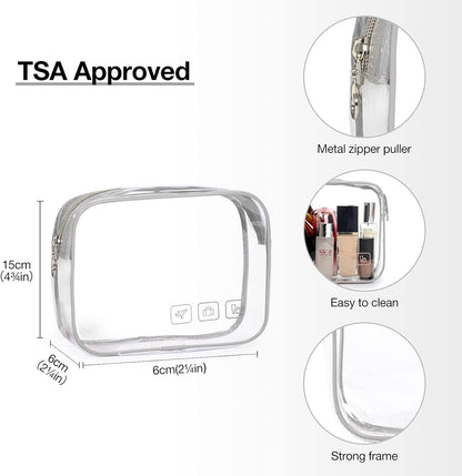BAGSMART Toiletry Bag Hanging Travel Makeup Organizer with TSA Approved Transparent Cosmetic Bag Makeup Bag for Full Sized Toiletries, Medium-Grey