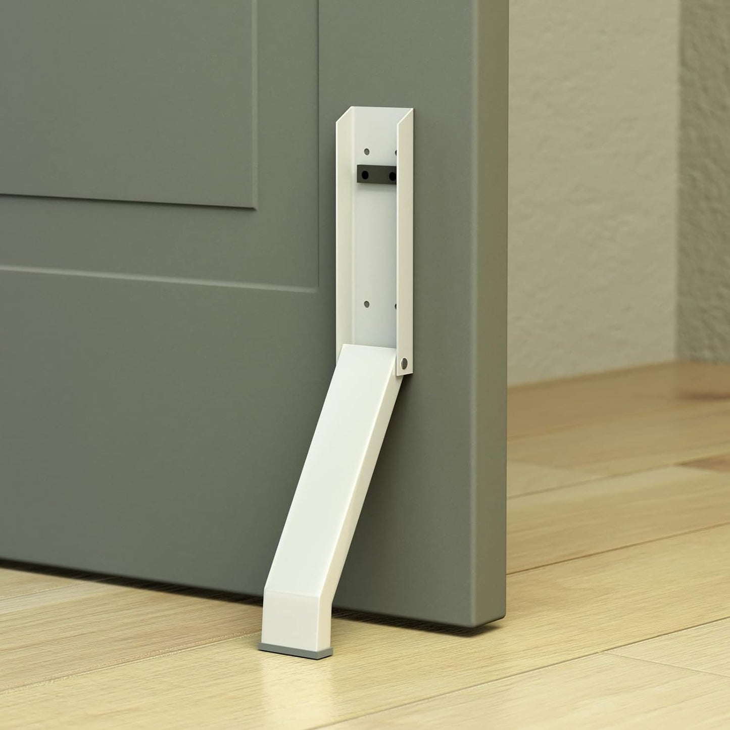 Door Stopper, Door Holder, No Drilling Door Stoppers, Easy Pedal Kick Down Door Stop(White x 1 Pack)