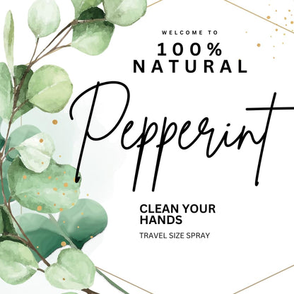 POCKET CARE | 3 Pack Peppermint Hand Cleanser Moisturizing Spray 1.5 Fl OZ- for Hands | Organic | Travel Size - Travel Accessories | 100% natural