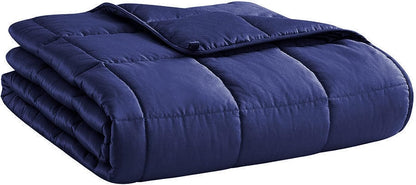 L'AGRATY Weighted Blanket - 48"x72" 15lbs Cooling Breathable Heavy Blanket Microfiber Material with Glass Beads Big Blanket for Adult All-season Summer Fall Winter Soft Thick Comfort Blanket