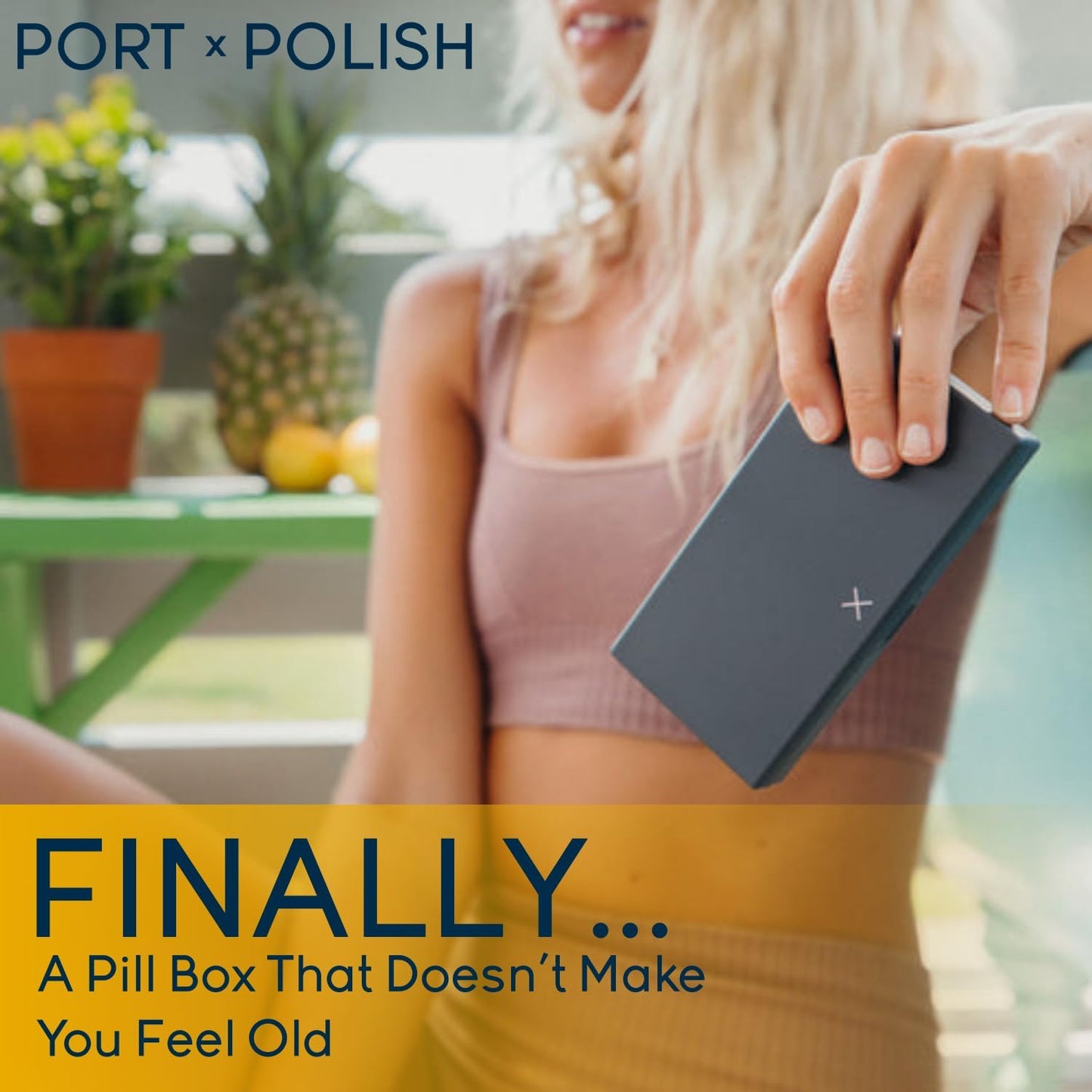 PORT X POLISH Designer Weekly Pill Box Organizer (Single 1X Daily, Lilac) | Compact, Stylish 7-Day Vitamin Supplement Case | Cute Portable Mini Travel Medicine Carrier | BPA-Free Pillbox Caddy