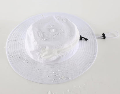 Home Prefer UPF50+ Mens Sun Hat Wide Brim Womens UV Protection Beach Bucket Hat for Fishing Hiking Snap Up Cowboy Hat