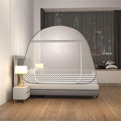CdyBox Folding Mosquito Net Tent Canopy Curtains for Beds Home Bedroom Decor (Gray, 1.5X2.0m)