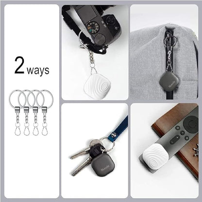 Key Finder, Bluetooth Tracker Item Locator with Key Chain for Keys Pet Wallets or Backpacks, Bluetooth Locator Tags Android and iOS Batteries Include