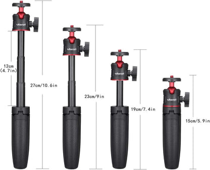 ULANZI MT-08 Extension Pole Tripod, Mini Selfie Stick Tripod Stand Handle Grip for Osmo Pocket3 Webcam iPhone 11 Pro Max Smartphone Canon G7X Mark III Sony ZV-1 RX100 VII A6400 A6600 Cameras Vlogging