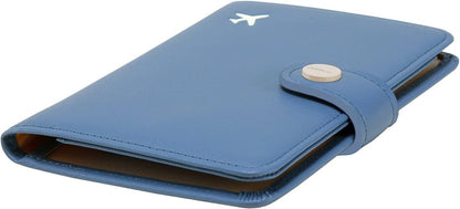 ZOPPEN Passport Holder Women, Passport Cover Travel Wallet Rfid Blocking Passport Wallet Cover Case Travel Essentials Document Organizer, Denim Blue