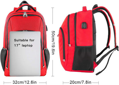 Laptop Backpack for Men, Large Anti-Theft Business Travel Backpack with USB Charging Port, Water Resistant College School Computer Bag for Men/Women for 17 Inch Laptop and Notebook