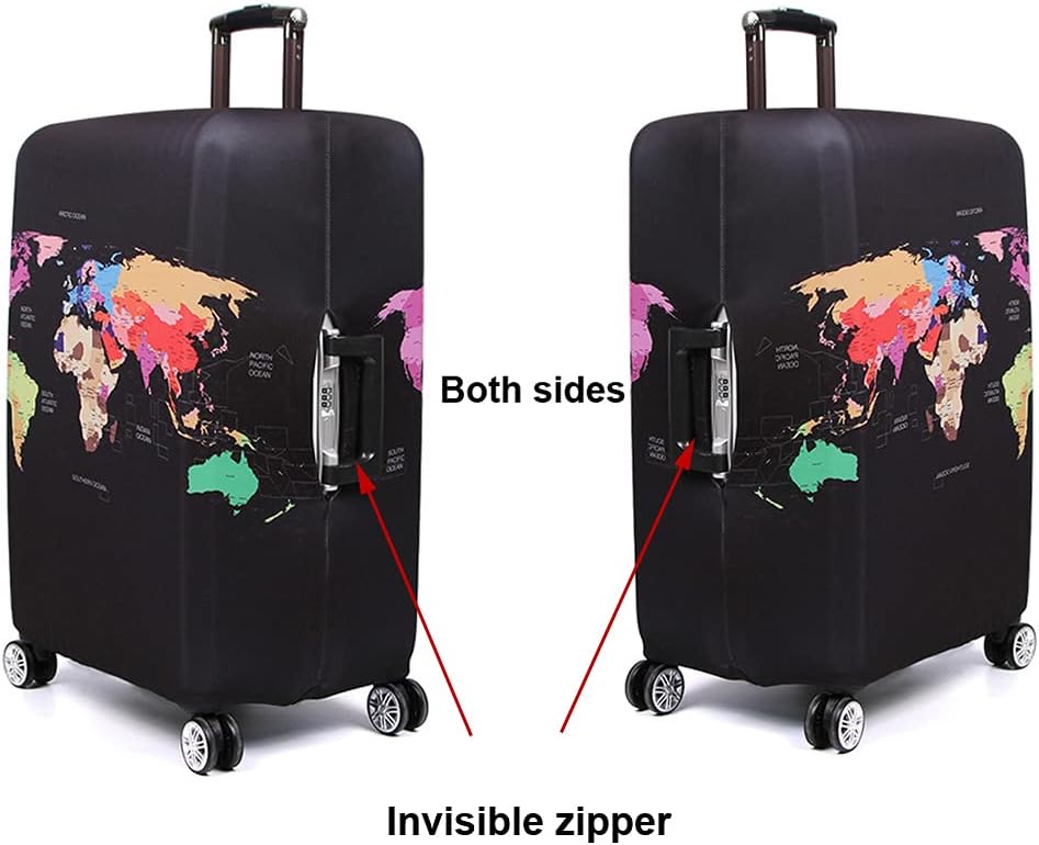 MosaiRudo Thicker Luggage Cover Elastic Suitcase Cover Protector Fits 18-32 Inch Suitcase Travel Accessories (TKM0099, XL)