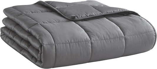 Weighted Blanket 17lbs 60"x80" Cooling Breathable Heavy Blanket Microfiber Material with Glass Beads Big Blanket for Adult All-Season Summer Fall Winter Soft Thick Comfort Blanket