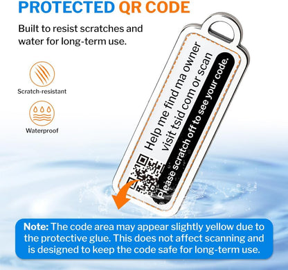 Forge Lost and Found Luggage Tags, Global Luggage Tracking Tag, WorldTracer Compatible, Travel Sentry Powered Baggage ID System for Luggage, Bags, Suitcases, and More (Whit 2 PK Small)