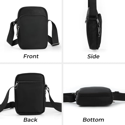 BROADREAM Small Crossbody Bag Men Women, Anti-Theft Crossbody Sling bags - Mini Shoulder Travel Bag for Hiking Sports