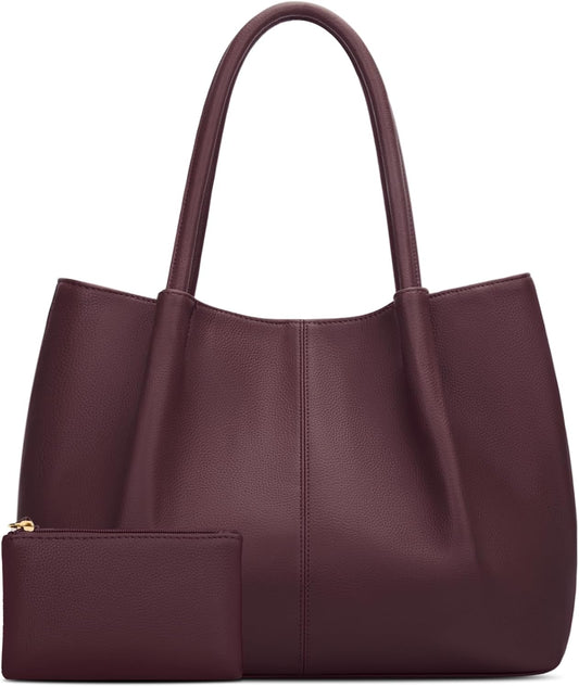 KKXIU Tote Bag for Women Vegan Leather Shoulder Purse Large Capacity Travel Bag
