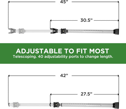 Guard Dog Security Adjustable Sliding Door Security Bar, Door Jammer 2-in-1 Adjustable Door Knob and Sliding Patio Door Stoppers Security with Alarm, 40 Different Adjustments