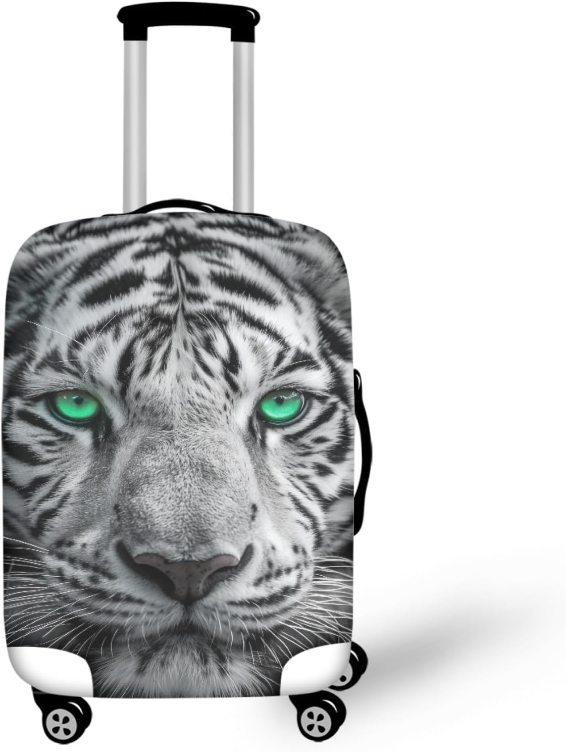 Tiger Animal 3D Printed Travel Luggage Suitcase Cover 26-29 Inch Cover Spandex Suit Case Protector for Carry On Luggage