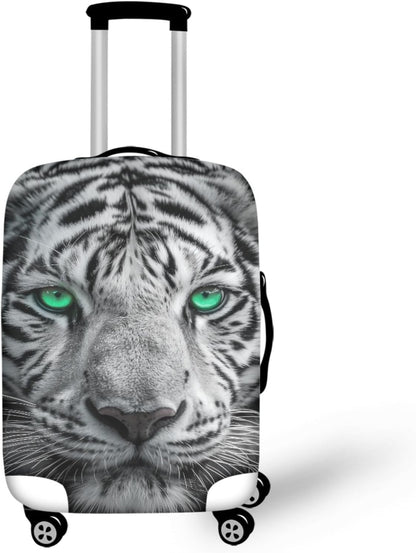 Tiger Animal 3D Printed Travel Luggage Suitcase Cover 22-25 Inch Cover Spandex Suit Case Protector for Carry On Luggage