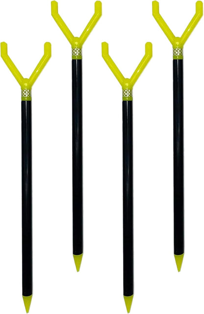 Fishin’ Stix Trident Telescoping Fishing Rod Holders – Extendable 12"–30", 50 lb+ Capacity, Sand Stake Pole Stand for Surf Fishing, Bank Angling, Catfish Rods, Lure & Bait Setup