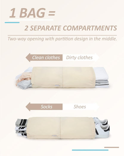 BAGSMART 6 Set Compression Packing Cubes - Lightweight Travel Essentials, Durable Luggage Organizer