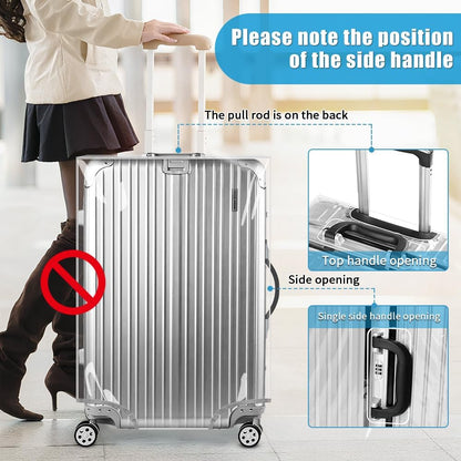 Yotako Clear PVC Suitcase Cover Tough Protector, 28 Inch Luggage Covers for Wheeled Suitcase 28"