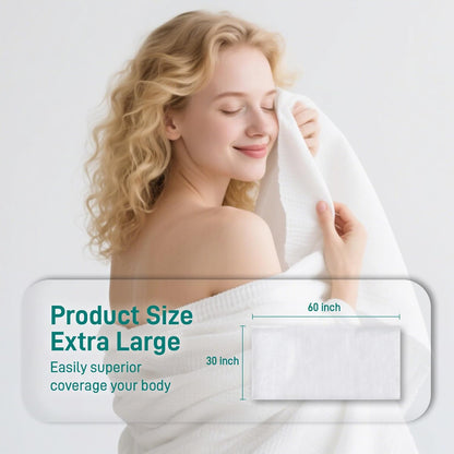 Disposable Bath Towels,Extra Large Beach Towels 30"X60", Camping Towels for Travel Hotel, Soft Quick Dry Shower Tissue for Body,Gym Sports,Beach (XL,20 Count)